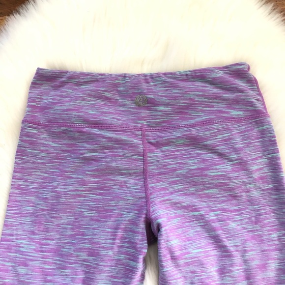Purple Crop Workout Leggings - Picture 2 of 4
